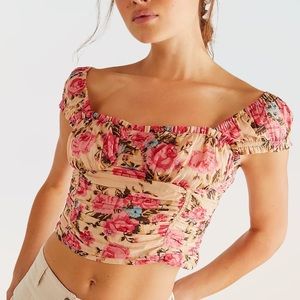 NWT Free People Sz M Little Bloom Corset